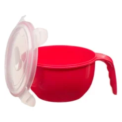 B&M Microwavable Food Bowl With Handle -Comfort Home Store 289950 Microwavable Food Bowl with Handle red 21