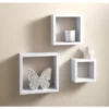 Lokken 3 Cube Shelves - White