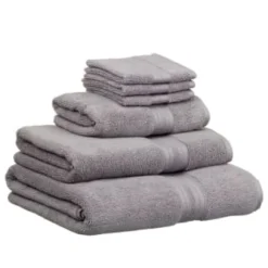 B&M Signature Zero Twist Hand Towel - Grey 6 B&M Signature Zero Twist Hand Towel - Grey -Comfort Home Store 3172653 317254 317255 317256 Signature Zero Twist grey towels 1