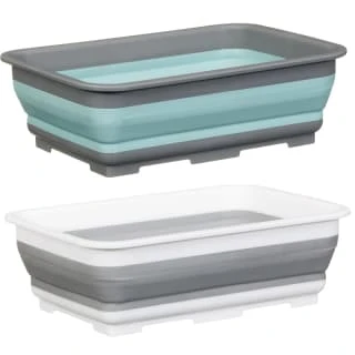 Addis Collapsible Washing Up Bowl - Aqua & Grey 6 Addis Collapsible Washing Up Bowl - Aqua & Grey - Image 6
