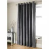B&M Charcoal Jasmine Sparkle Velvet Eyelet Curtains 90 X 90"