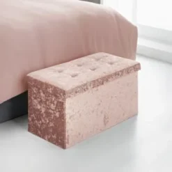 B&M Storage Ottoman - Blush