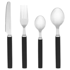 B&M Cutlery Set With Caddy 16pc - Black -Comfort Home Store 357347 16pc cutlery set with caddy black