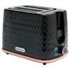 Goodmans Textured 2 Slice Toaster - Black & Rose Gold