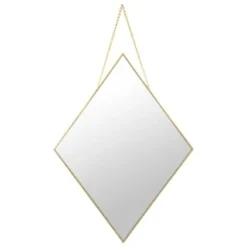 B&M Diamond Hanging Mirror - Gold
