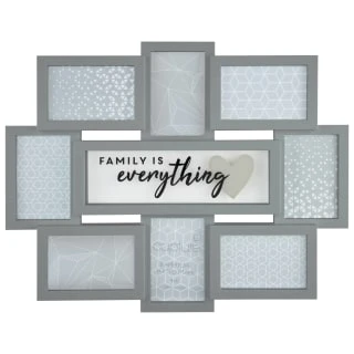 B&M Multi Aperture Photo Frame 8pc - Family Is Everything 1 B&M Multi Aperture Photo Frame 8pc - Family Is Everything