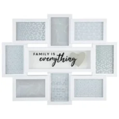 B&M Multi Aperture Photo Frame 8pc - Family Is Everything 6 B&M Multi Aperture Photo Frame 8pc - Family Is Everything -Comfort Home Store 362635 8 aperture quote frame family is everything white
