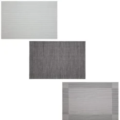 B&M Metallic Woven Placemats - Charcoal 4pk -Comfort Home Store 363876 363869 380285 4pk silver metallic woven main