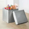 B&M Glitter Storage Seat Ottoman - Silver