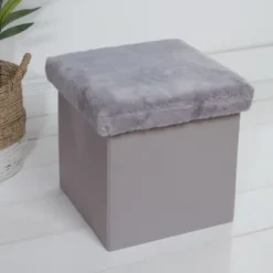 B&M Foldable Fur Seat - Grey