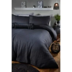 Comfort Home Store -Comfort Home Store 367718 367719 luna waffle black duvet set 2 1