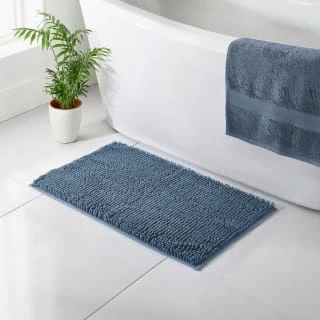 B&M Signature Microfibre Noodle Bath Mat - Blue 1 B&M Signature Microfibre Noodle Bath Mat - Blue