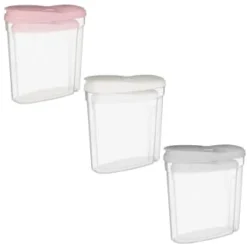 B&M Cereal Storage Container Set 2pk - White -Comfort Home Store 368613 368614 368615 cereal storage set 2 pk main