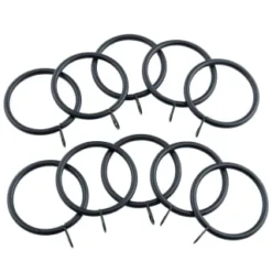 B&M Metal Curtain Rings 10pk - Black