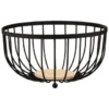 B&M Black Fruit Basket With Wooden Base