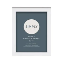 Simply Everyday 5 X 7" Block Frames 3pk - White -Comfort Home Store 370279 3pk simply everyday block frames 5x7 white 2