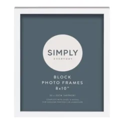 Simply Everyday 8 X 10" Block Frames 3pk - White -Comfort Home Store 370280 3pk simply everyday block frames 8x10 white 2