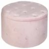 B&M Round Blush Ottoman