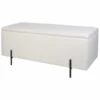 B&M Teddy Fleece Ottoman With Legs