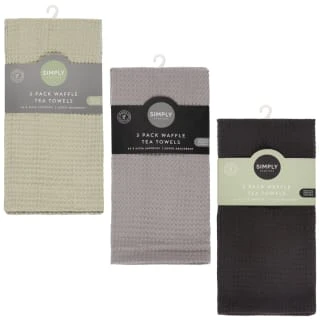 Simply Everyday Waffle Tea Towels 3pk - Sage 4 Simply Everyday Waffle Tea Towels 3pk - Sage - Image 4