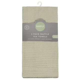 Simply Everyday Waffle Tea Towels 3pk - Sage 1 Simply Everyday Waffle Tea Towels 3pk - Sage