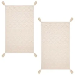 B&M Homestead Embossed Tea Towels With Tassels 2pk - Natural 5 B&M Homestead Embossed Tea Towels With Tassels 2pk - Natural -Comfort Home Store 380229 2pk homestead embossed tea towel with tassels 2