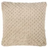 B&M Waffle Faux Fur Cushion - Natural