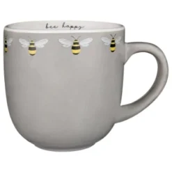 B&M Bee Happy Printed Mugs - 4pk -Comfort Home Store 380506 4pk printed mugs bee happy grey