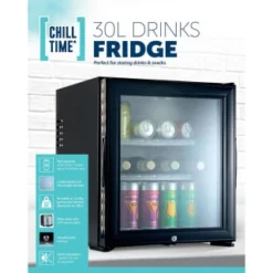 B&M Chill Time Mini Bar Fridge 30L 7 B&M Chill Time Mini Bar Fridge 30L -Comfort Home Store 381810 chill time 30l drinks fridge 4