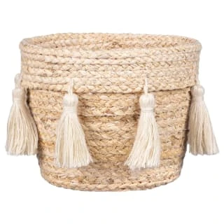 Serres Tassel Basket - Natural 1 Serres Tassel Basket - Natural