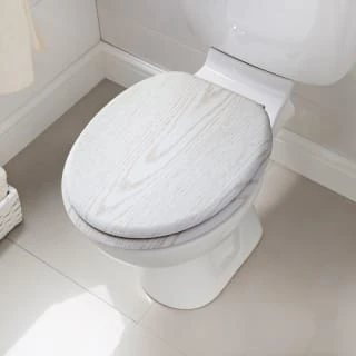 Addis White Wooden Toilet Seat 1 Addis White Wooden Toilet Seat