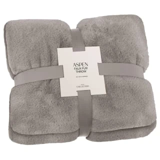 Aspen Throw - Grey 1 Aspen Throw - Grey