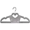 B&M Velvet Heart Shaped Hangers 8pk - Grey