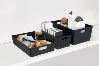 Soho Storage Tub 15 X 35 X 26cm - Graphite 2 Soho Storage Tub 15 X 35 X 26cm - Graphite - Image 2