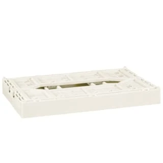 Midi Stacking Fold Flat Crate 30.6 X 20.5 X 12.6cm - Cream 2 Midi Stacking Fold Flat Crate 30.6 X 20.5 X 12.6cm - Cream - Image 2