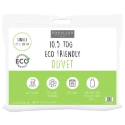 Downland Eco-Friendly Anti-Allergy 10.5 Tog Duvet - Single