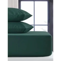 Silentnight Double Fitted Sheet - Dark Green