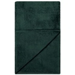 B&M Waffle Throw - Dark Green -Comfort Home Store 388773 waffle throw dark green