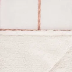 B&M Winston Check Sherpa Throw - White -Comfort Home Store 388854 winston check throw with sherpa 4