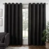 B&M Colorado Hopsack Fully Lined Black Eyelet Curtains 66 X 90"