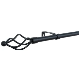 B&M Small Black Twist Curtain Pole 122-213cm 1 B&M Small Black Twist Curtain Pole 122-213cm
