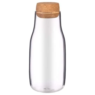 B&M Small Glass Carafe With Cork Lid 1 B&M Small Glass Carafe With Cork Lid