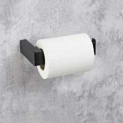 B&M Black Fitted Toilet Roll Holder