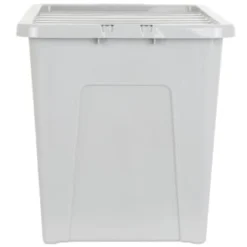 B&M Storage Box With Lid 80L - Grey -Comfort Home Store 391381 grey 80l storage box and lid 2