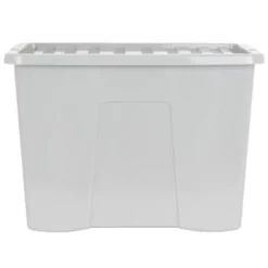 B&M Storage Box With Lid 80L - Grey -Comfort Home Store 391381 grey 80l storage box and lid