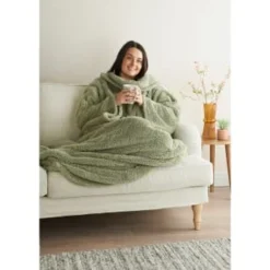 Home Essentials Teddy TV Blanket - Sage -Comfort Home Store 393430 home essentials teddy tv blanket sage