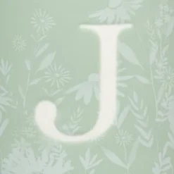 B&M Floral Alphabet Mug (Assorted) -Comfort Home Store 394397 floral alphabet mug green j 2