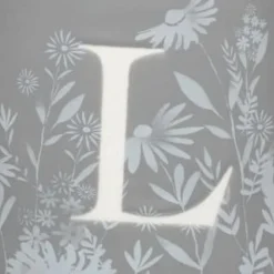 B&M Floral Alphabet Mug (Assorted) -Comfort Home Store 394397 floral alphabet mug grey l 2