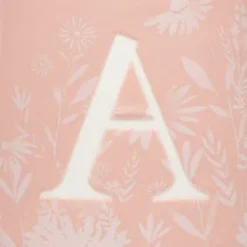 B&M Floral Alphabet Mug (Assorted) -Comfort Home Store 394397 floral alphabet mug pink a 2