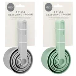 Measuring Spoons 8pk - Mint -Comfort Home Store 394506 8 piece measuring spoons group